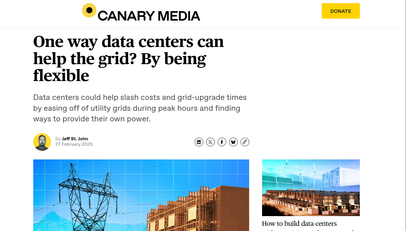Canary Media: One way data centers can help the grid? By being flexible.